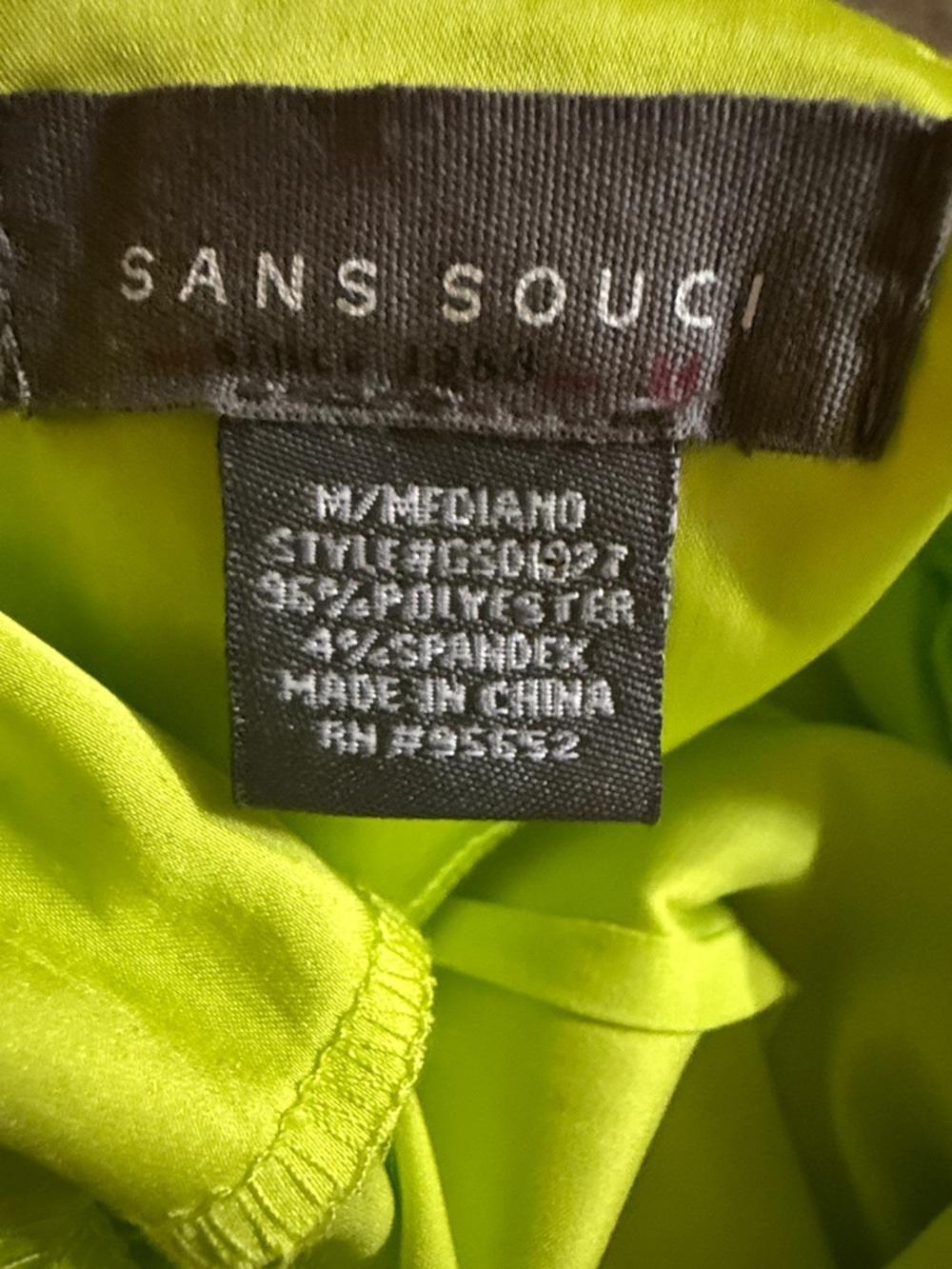 Sans Souci Lime Green Cowl Neck Midi Slip Dress - Picture 2 of 3